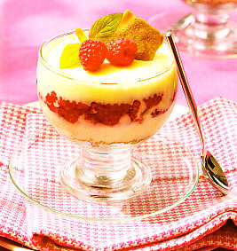 Pannacotta con fruta