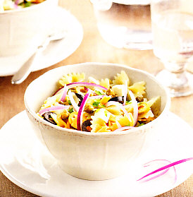Pasta con queso feta