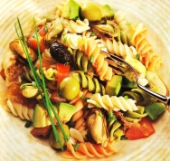 Pasta de espirales mediterránea