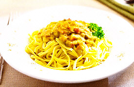 Pasta fresca con hortalizas