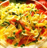 Pasta fría al estilo oriental