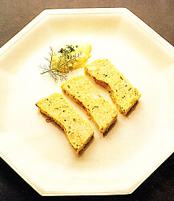 Pastel de calabacín y marisco al cava