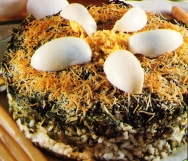 Pastel de espinacas y arroz