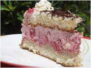 Pastel de helado de frambuesa