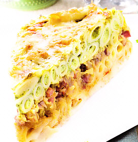 Pastel de macarrones y verduras