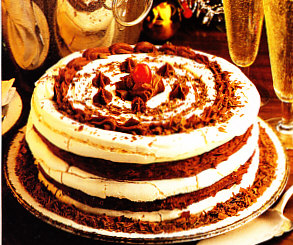 Pastel de merengue y chocolate
