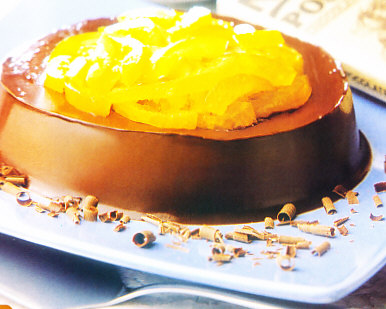 Pastel de naranja y chocolate