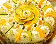 Pastel de naranja y lima