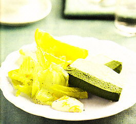 Pastel de pescado bicolor