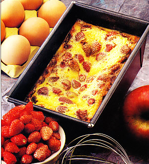 Pastel de queso fresco y fresitas