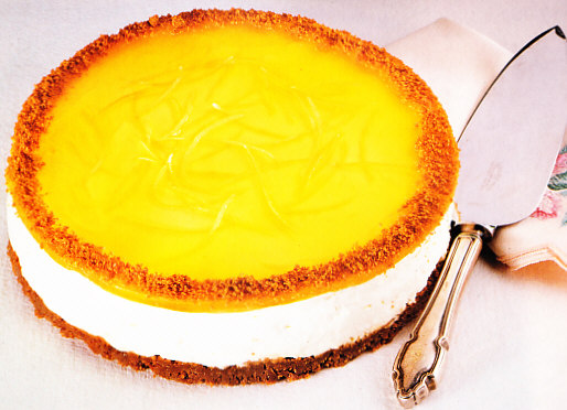 Pastel de queso fresco y limón