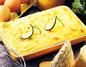 Pastel de queso y pepino