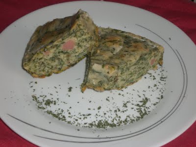 Pastel de salmón a la crema de acelgas