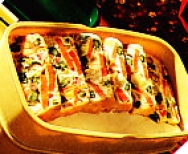 Pastel de zanahoria con puerros y espárragos