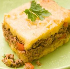 Pastelón de amarillos con ternera