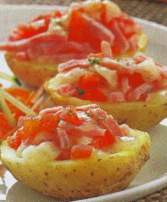 Patatas con bechamel de cebolla