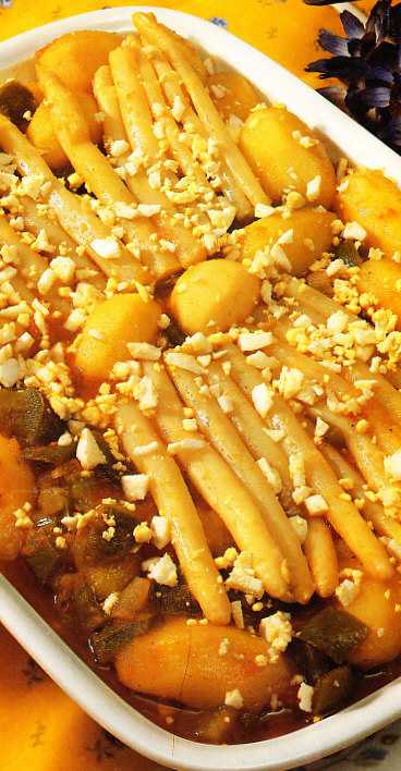 Patatas con espárragos
