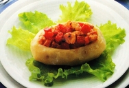 Patatas rellenas de pollo