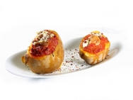 Patatas rellenas de verduras