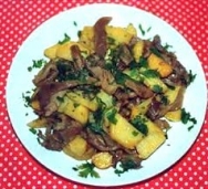 Patatas salteadas con setas