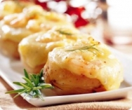 Patatas y tomates al queso