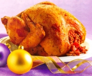 Pavo asado relleno