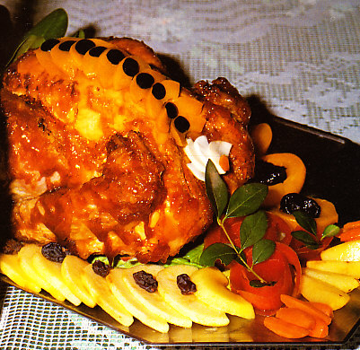 Pavo asado relleno al estilo andaluz