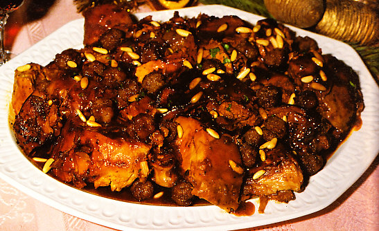 Pavo con albóndigas al estilo murciano