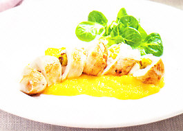 Pavo con salsa de mango