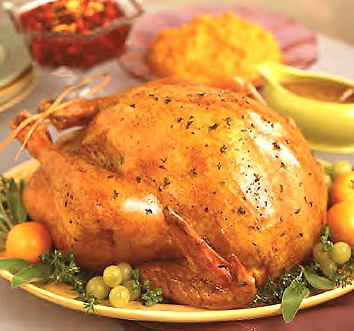 Pavo relleno de manzanas