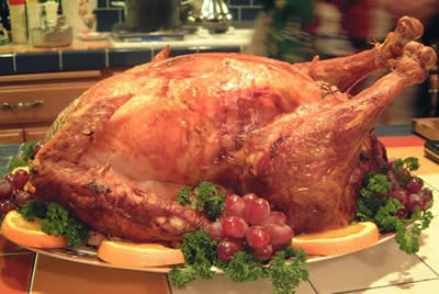 Pavo relleno de Navidad