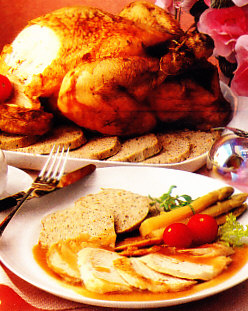 Pavo relleno de Nochebuena