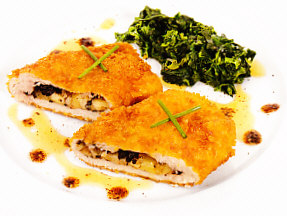 Pechuga de pavo rellena de aceitunas y queso