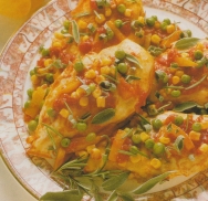 Pechuga de pollo con verduras