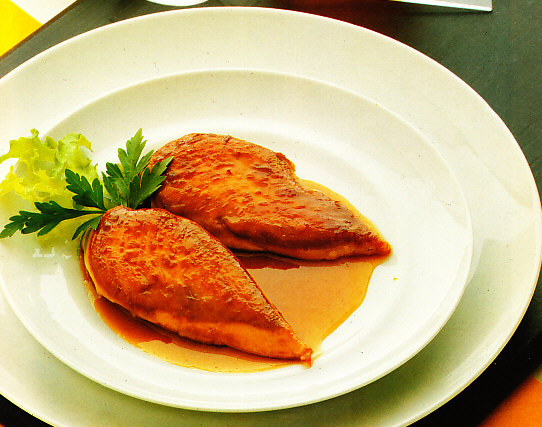 Pechugas de pollo a la miel