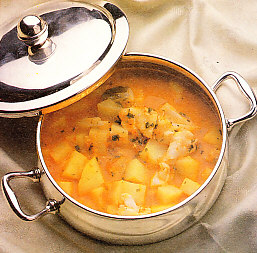 Peixopalo con tripas de bacalao