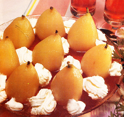 Peras al cava rosado