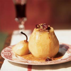 Peras al horno con cava