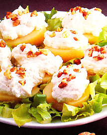 Peras al queso