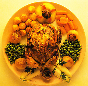 Picantón de grano relleno