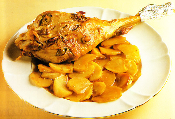 Pierna al horno mallorquina