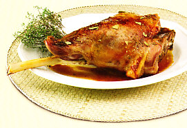 Pierna de cordero al horno