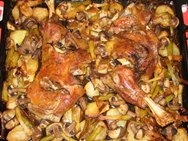 Pierna de cordero asada al jerez