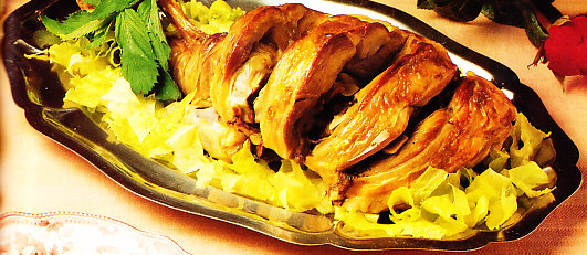 Pierna de cordero con salsa de menta