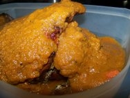 Pierna de cordero rellena con salsa soubise