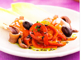 Pimientos con anchoas