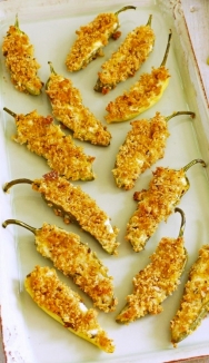 Pimientos de Padrón rellenos de queso