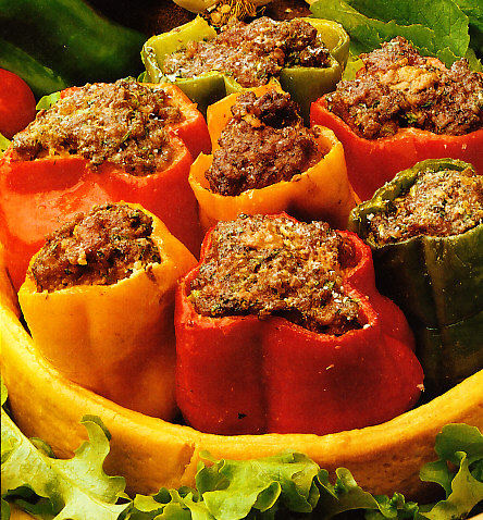 Pimientos rellenos a la parrilla
