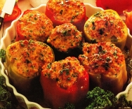 Pimientos rellenos a los dos quesos