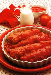 Pimientos rellenos de merluza